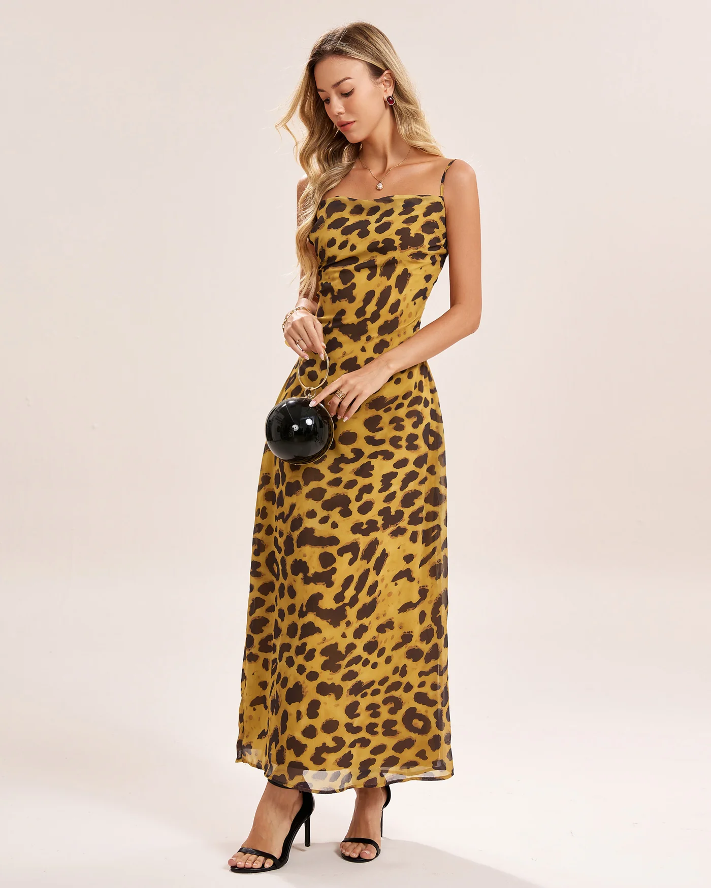 Yellow X Cross Slip Maxi Dress - Image 4